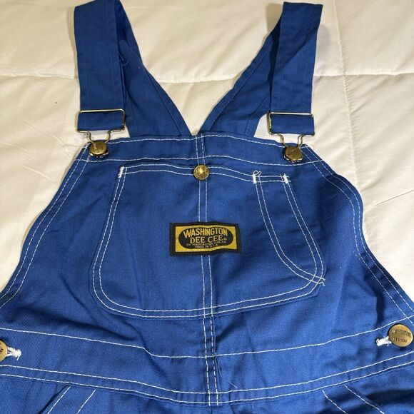 Vintage Deadstock Washington Dee Cee Overall Shorts Blue Size 9 Made in USA - Picture 7 of 12